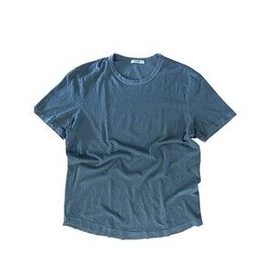 Buck Mason Slub Curved Hem Crewneck T-Shirt Size M Gray Short Sleeve American